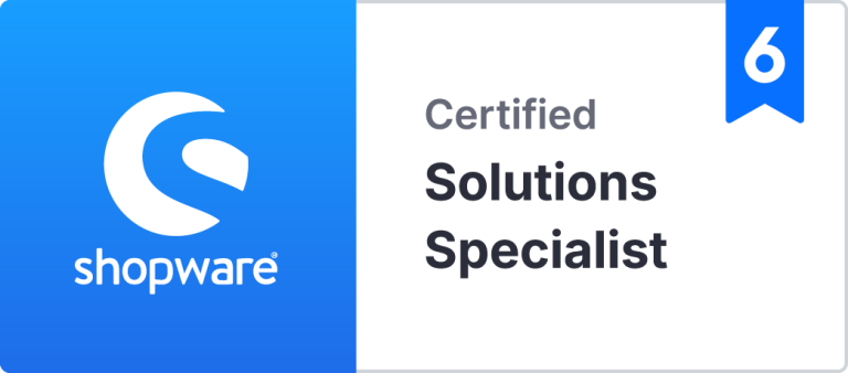 Zertifikat Shopware 6 Certified Solutions Specialist