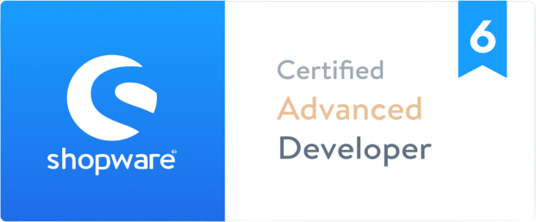 Zertifikat Shopware 6 Certified Advanced Developer